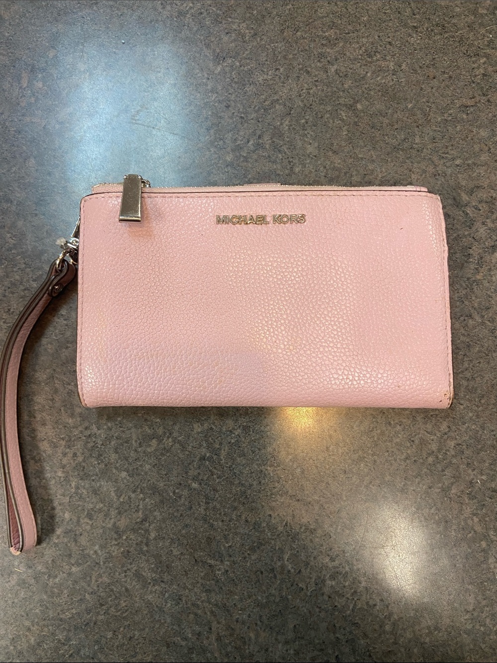 Michael Kors Blush Pink Leather Wristlet Clutch
